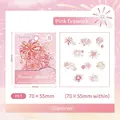 Rosa Feuerwerk PET Aufkleber, 20 Blätter träumerische DIY Scrapbook Dekoration Sticker - Rosa Stimmung Feuerwerk