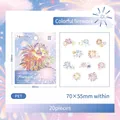 Fireworks theme PET decorative stickers set with 20 pieces for DIY scrapbooking journals - Colorful Fireworks