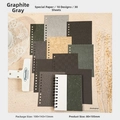 Graphite grey vintage spiral notebook with 30 sheets of textured collage base paper - Graphite Grey