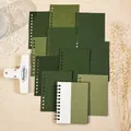 Planwith teegrünes Notizbuch-Set mit 30 Blatt Vintage-Strukturpapier für Journaling - Teegrün