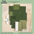 Planwith tea green vintage texture notebook set with 30 sheets for journaling - Tea Green