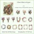 Vintage Blumen-PET-Sticker-Set für DIY-Journale mit 15 romantischen Blumendesigns - Vergangene Jahre