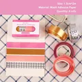 Retro Story 4er-Set Washi-Tape mit metallischen Gold- und Silbermustern für Journaling - An Wolken Senden