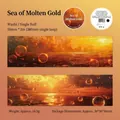 Molten Gold Ocean washi tape with 50mm width featuring intricate bubble patterns - Molten Gold Sea