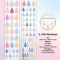 Nastro adesivo decorativo PET a goccia con finitura glitter per journaling e DIY - Piccola Goccia di Pioggia