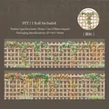 Nastro in PET floreale con rampicanti verdi e autunnali per scrapbooking - Base di Vite