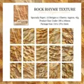 Papier spécial texturé artistique pour journalisme, 15 feuilles en brun grès terreux - Texture de Roche