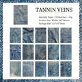 Lot de 15 feuilles de papier vintage à texture denim bleu pour scrapbooking créatif - Veines de Denim
