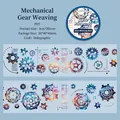 Gear Rhapsody PET-tape met industriële tandwielpatronen en iriserende afwerking - Mechanisch Tandwiel Web