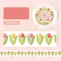 Cinta washi de tulipanes en acuarela para manualidades DIY y scrapbooking, 20mm x 2m - Rapsodia de Tulipanes (Tulip Rhapsody)