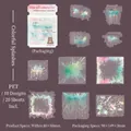 Pegatinas PET de acuarela para manualidades, set de 20 con texturas translúcidas - Salpicaduras de Colores