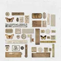 Vintage Collagen-Aufkleber-Set mit 40 Blatt antiken Papieretiketten und Schmetterlingsmotiven - Collage-Werkstatt (2.拼贴工坊)