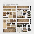 Vintage-Aufkleber-Set Collage-Stil mit Schmetterlingen und Etiketten 40er Packung - Über den Schmetterling (4.关于蝴蝶)