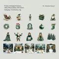 Christmas themed PET stickers pack with 40 pieces of watercolor snowman and Santa designs - Christmas Rhapsody Style