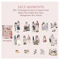 Set de 15 pegatinas PET Work Life Diary con ilustraciones de oficina - Momento de Autocuidado