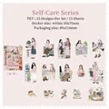 Set di 15 adesivi in PET Work Life Diary con illustrazioni a tema ufficio - Momento di Cura di Sé
