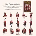 Red Flame Academy magic theme stickers set with 15 wizard characters in kraft paper - Red Flame Academy