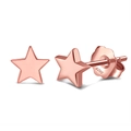 Boucles d'oreilles minimalistes en argent S925 en forme d'étoile plaqué or rose - Puces Étoile Or Rose (APE42-R)
