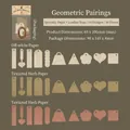 DIY Schreibwaren Papieranhänger Set mit 10 Vintage Formen und Lederkordel für Scrapbooking - Geometrische Übereinstimmung