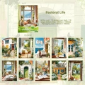 Σετ αυτοκόλλητα scrapbooking Pastoral Life με 10 μοναδικά σχέδια τοπίων της φύσης - Ποιμενική Ζωή