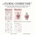 Adesivi PET fai-da-te con motivi di vasi di porcellana floreale per scrapbooking creativo - Vaso dal Ritmo Floreale