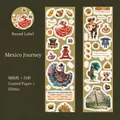 Rollo de pegatinas decorativas viaje a México con acabado brillante y motivos locales - Viaje a México