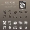Retro spider web PET stickers set with iris finish for scrapbooking decor 20pcs - Spider Webs