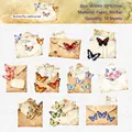 Retro envelope and butterfly sticker pack for vintage DIY scrapbooking decoration - Butterfly Delivery