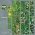 Natural Texture Library washi tape in Green Fields theme with leaf and grass patterns - Green Field