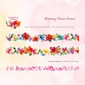 Blooming Flowers Dreams PET tape with shell light effect for DIY journaling decor - Floral Dream