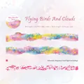 Flying Birds and Clouds PET tape with shell light finish for DIY scrapbooking - Bird & Cloud
