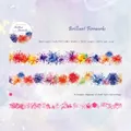 Fireworks PET tape with shell light finish 3cm wide for DIY scrapbooking decor - Brilliant Fireworks