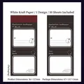 Blocchi note vintage in carta kraft bianca con bordi retrò e guide per la scrittura - Passaggio del Tempo