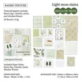Vintage letterpress stamp stickers in Shallow Moss Marks design for scrapbooking - Light Moss Marks