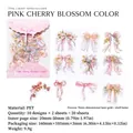 Autocollants nœuds fleurs de cerisier roses avec dorure laser pour scrapbooking - Fleur de Cerisier Rose