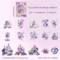 Dromerige kasteel bloemenfee PET stickers set met 15 unieke aquarel ontwerpen - Fantasiekasteel Geest