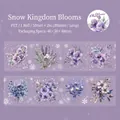 PET Washi Tape mit lila Winterblumen, Lavendel und Schneeflocken für Scrapbooking - Blumen in Schneelandschaft
