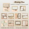 Vintage-Sammelalbum-Rahmenaufkleber im Dawn Scenery Stil mit Blumen- und Spitzenmustern - Dawn Scenery