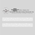 Ruban PET scintillant à motif de grille blanche pour scrapbooking, 20mm x 2m long - Carreaux Blancs