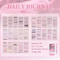 Set di adesivi PET vintage Daily Notes in rosa e viola per decorazione scrapbooking - Note Quotidiane