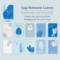 Biglietti decorativi botanici blu con goffratura 3D e motivi vegetali per il journaling - Intercapedine Fogliare