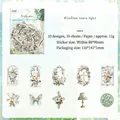 Hollow flower vintage paper stickers Fireflies Weave Light for DIY scrapbooking - Firefly Glow