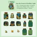 Adesivi PET Foresta di lucciole con paesaggio in bottiglia per scrapbooking e fai-da-te - Foresta di Lucciole