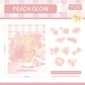 Peach Glow watercolor PET stickers for DIY scrapbooking, 20 count starry effect decals - Peach Glow