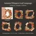 Vintage autumn maple leaf embossed frame card set for scrapbooking and decoration - Maple Theme