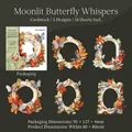 Vintage hollow frame decorative card set with moon and butterfly motifs for journaling - Butterfly Theme