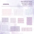 Aquarell Gitter Aufkleber Set Violett PET Material 20 Stück für Planer - Aster Violett