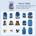 Set di adesivi PET Starry Night con bottiglie e gufi per scrapbooking creativo - Notte Stellata