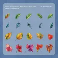 Set of 20 colorful fallen leaf stickers made of coated paper for journal scrapbooking - Colorful Leaves