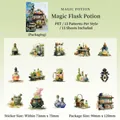 Magische Potion PET stickersset met 15 vintage waterverf ontwerpen voor journaling - Magische Flesdrankjes